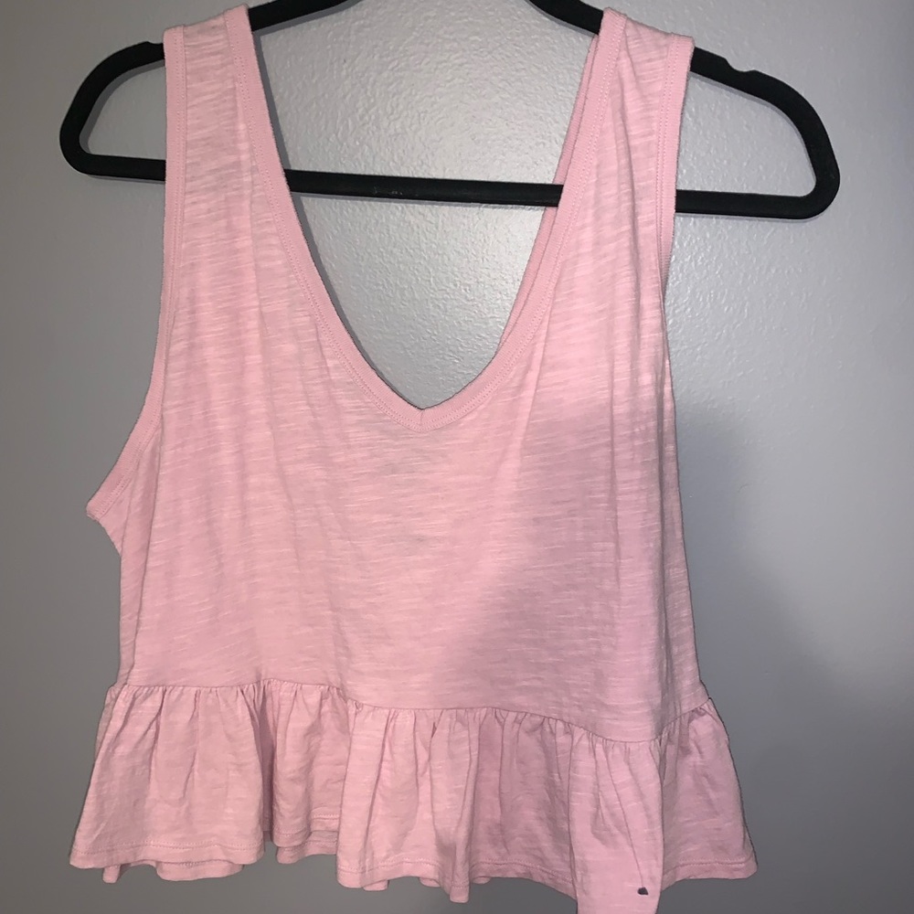 Purple peplum tank top